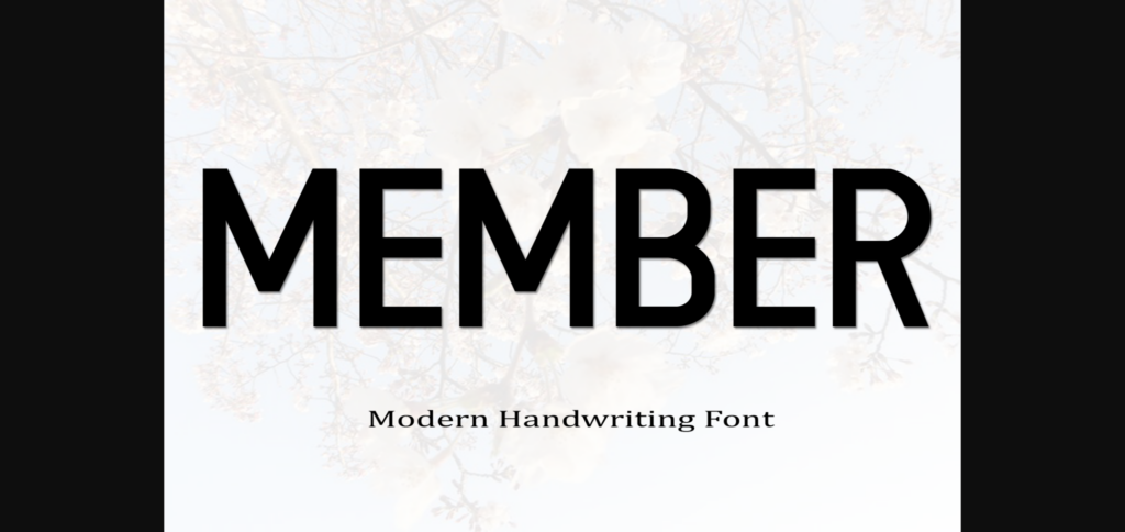 Member Font Poster 3