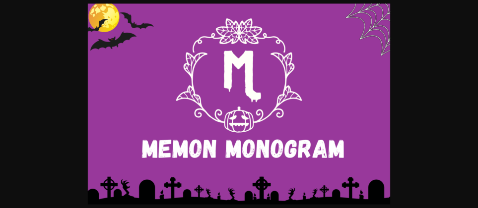 Memon Monogram Font Poster 3