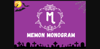 Memon Monogram Font Poster 1
