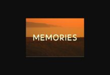 Memories Font Poster 1