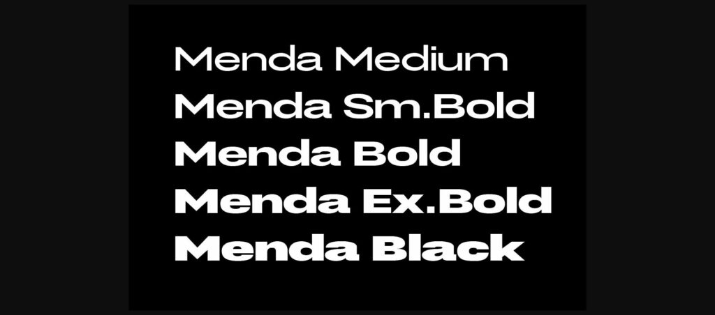 Menda Font Poster 7