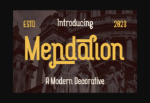 Mendalion Font Mendalion Font Poster 1