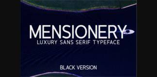 Mensionery Black Font Poster 1
