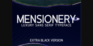 Mensionery Extra Black Font Poster 1