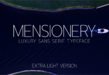 Mensionery Extra Light Font Poster 1