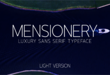 Mensionery Light Font Poster 1