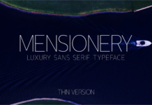 Mensionery Thin Font Poster 1