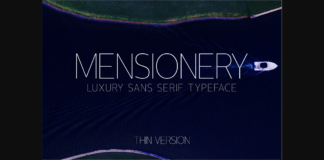 Mensionery Thin Font Poster 1