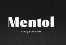 Mentol Font Poster 1