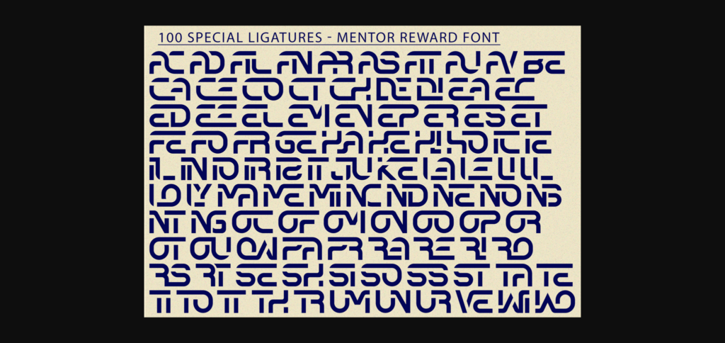 Mentor Reward Font Poster 9