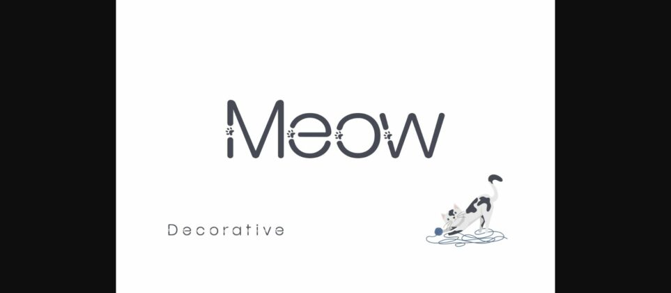 Meow Font Poster 3