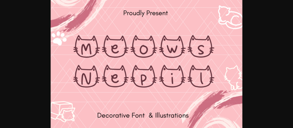 Meows Nepil Font Poster 3