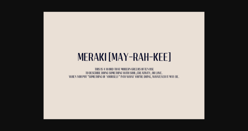 Meraki Font Poster 2