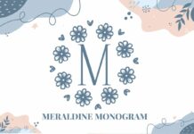 Meraldine Monogram Font Poster 1