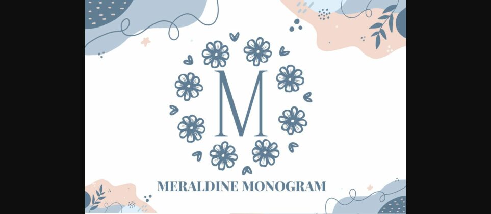 Meraldine Monogram Font Poster 1