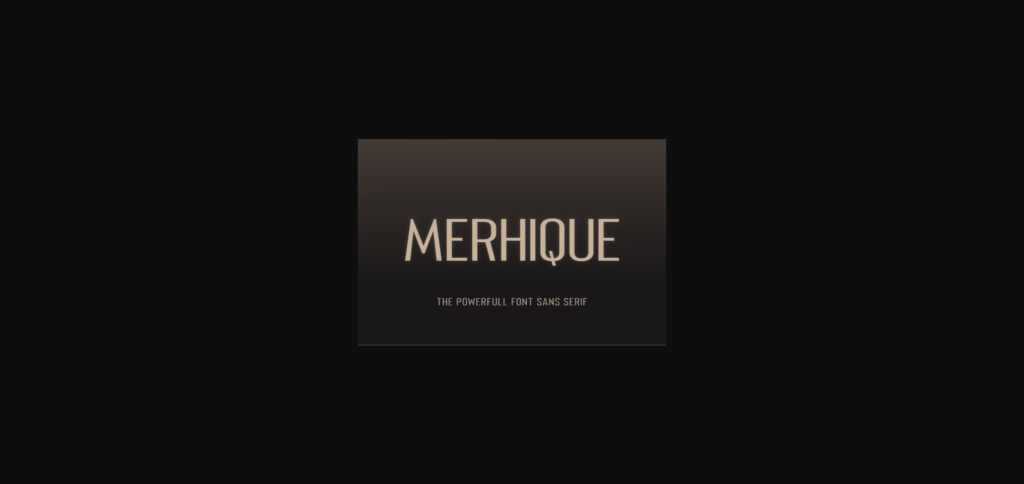 Merhique Family Font Poster 3