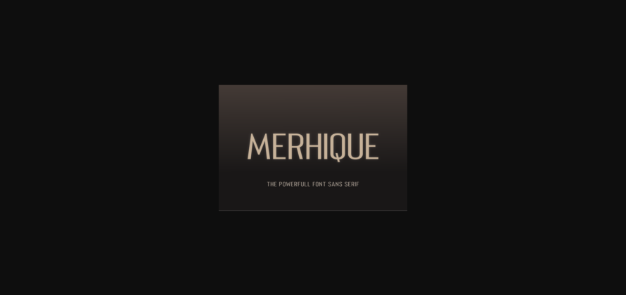 Merhique Family Font Poster 3