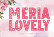 Meria Lovely Font Meria Lovely Font Poster 1