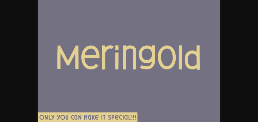 Meringold Font Poster 3