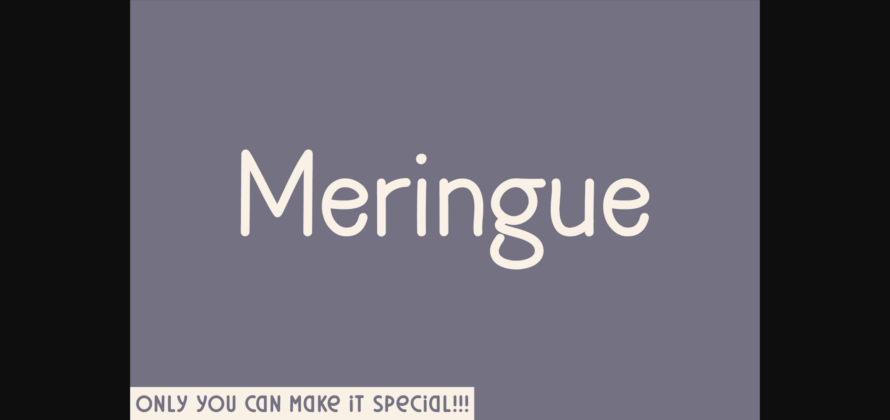 Meringue Font Poster 3