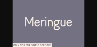 Meringue Font Poster 1