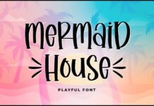 Mermaid House Font Poster 1