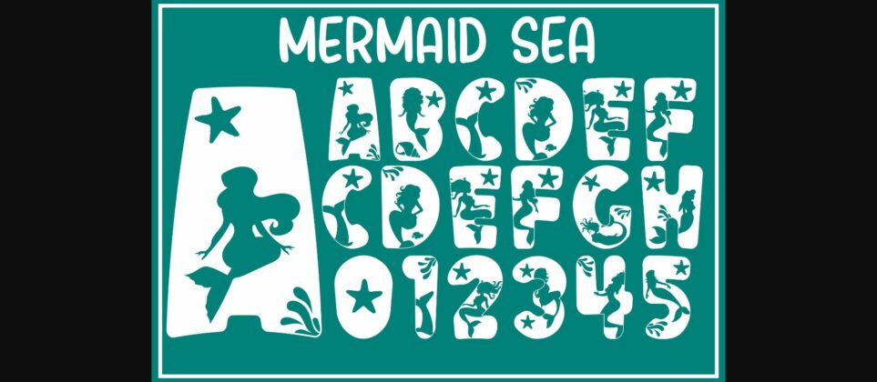 Mermaid Sea Font Poster 3