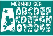 Mermaid Sea Font Poster 1