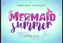 Mermaid Summer Duo Font Poster 1