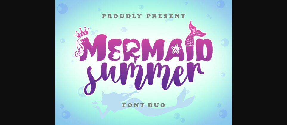 Mermaid Summer Duo Font Poster 1