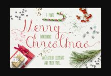 Merry Christmas Font Poster 1