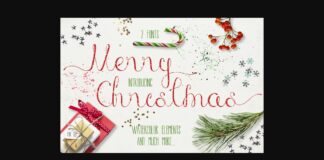 Merry Christmas Font Poster 1