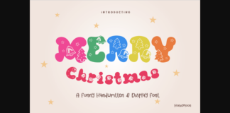 Merry Christmas Font Poster 1