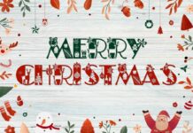 Merry Christmas Font Poster 1