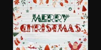 Merry Christmas Font Poster 1