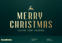 Merry Christmas Font Poster 1