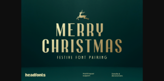 Merry Christmas Font Poster 1