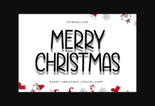 Merry Christmas Font Poster 1