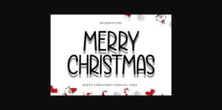 Merry Christmas Font Poster 1