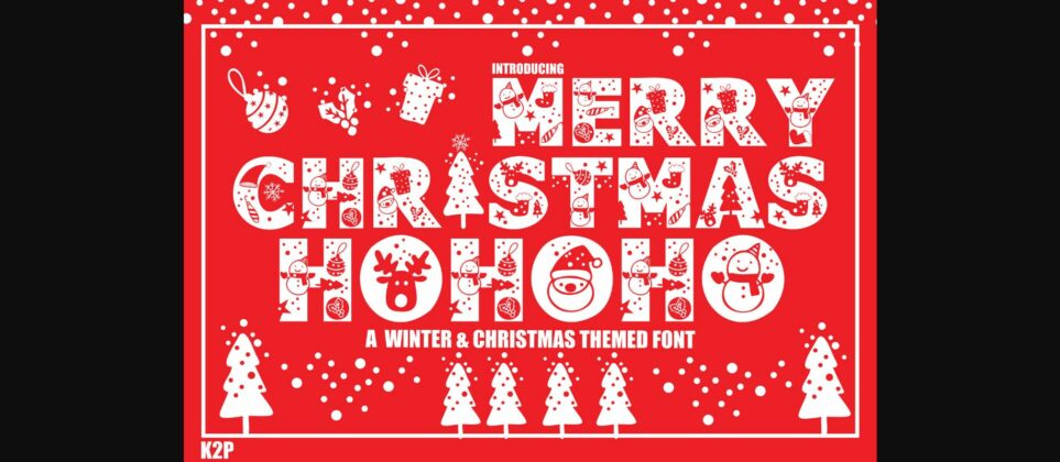 Merry Christmas Ho Ho Ho Font Poster 3