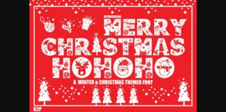 Merry Christmas Ho Ho Ho Font Poster 1