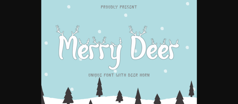 Merry Deer Font Poster 3