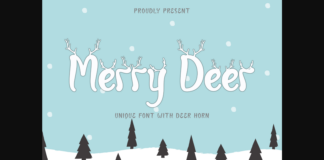 Merry Deer Font Poster 1