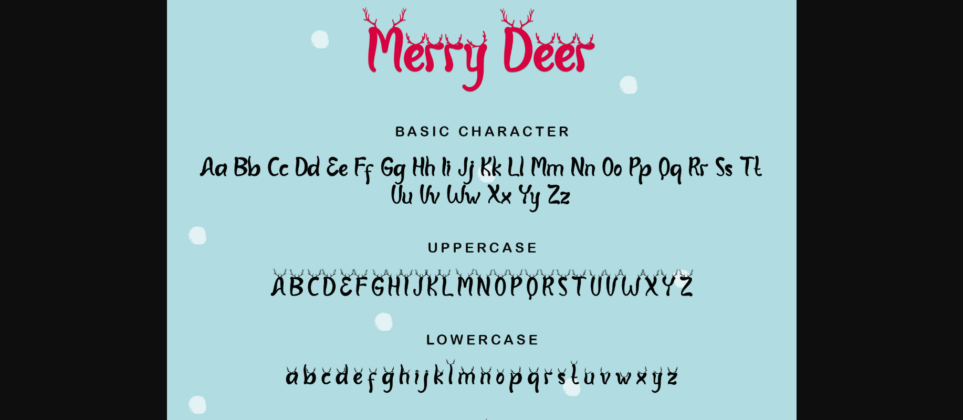 Merry Deer Font Poster 11