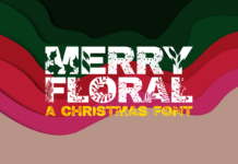 Merry Floral Font Poster 1