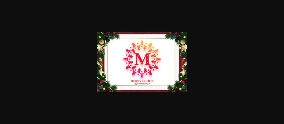 Merry Lights Monogram Font Poster 3