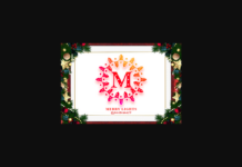 Merry Lights Monogram Font Poster 1