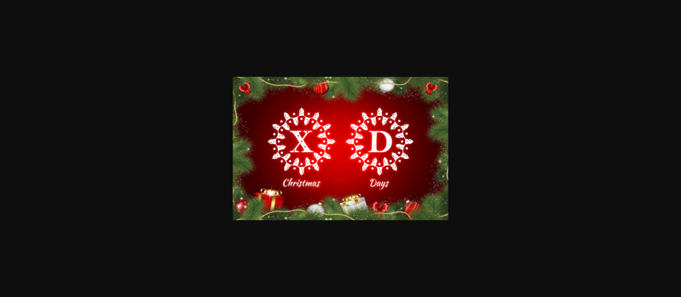 Merry Lights Monogram Font Poster 2