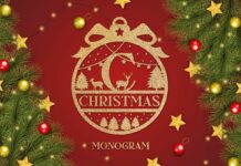 Merry Xmas Monogram Font Poster 1