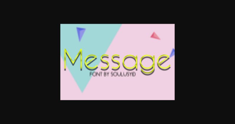 Message Font Poster 3
